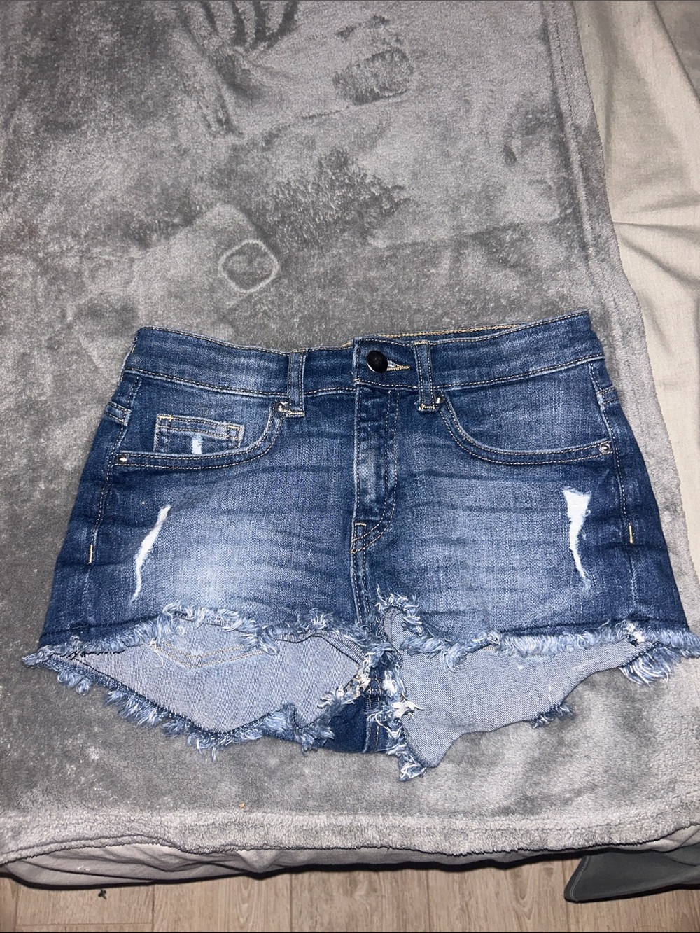 H&M Blue  Denim Mini Shorts